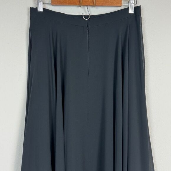 Vintage Lord & Taylor Black Crepe Full Circle Maxi Skirt Size 11/12, 29" Waist - Picture 6 of 8